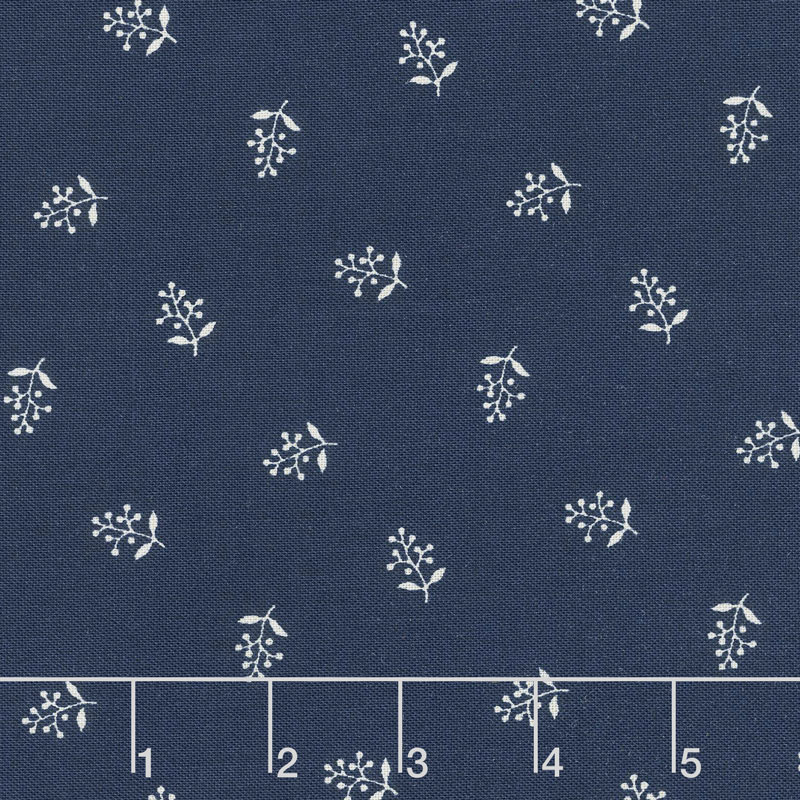 Abigail Blue - Flower Sprigs Navy Yardage