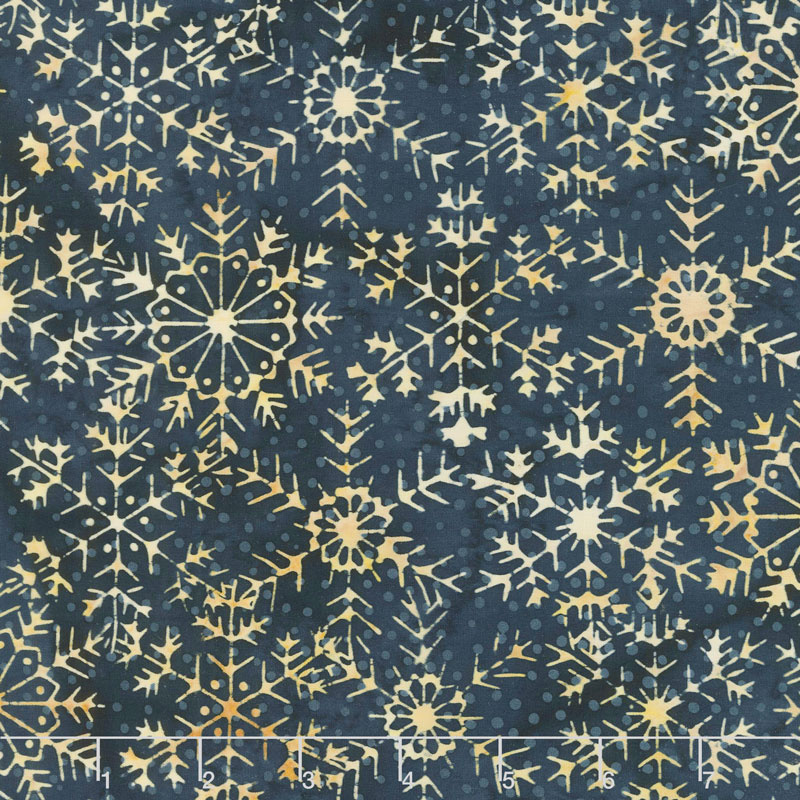 Oh Deer Batiks - Large Snowflake Storm Yardage