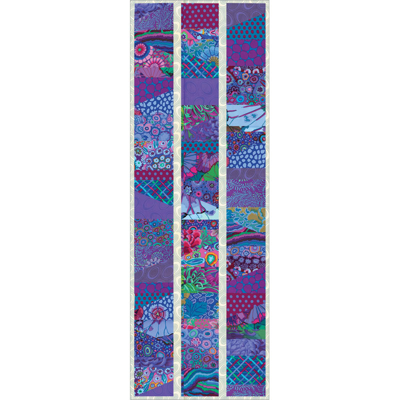 Kaffe Fassett Sliced Charm Table Runner Kit - Peacock