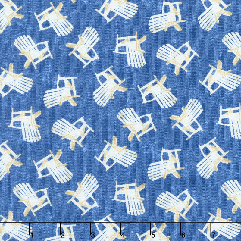 Shoreline - Chairs Blue Yardage