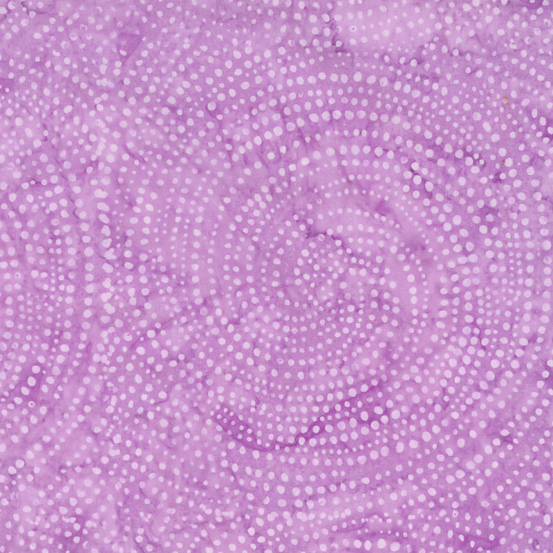 Tonga Batiks - Colorwheel Plume Dotty Spiral Lilac Yardage