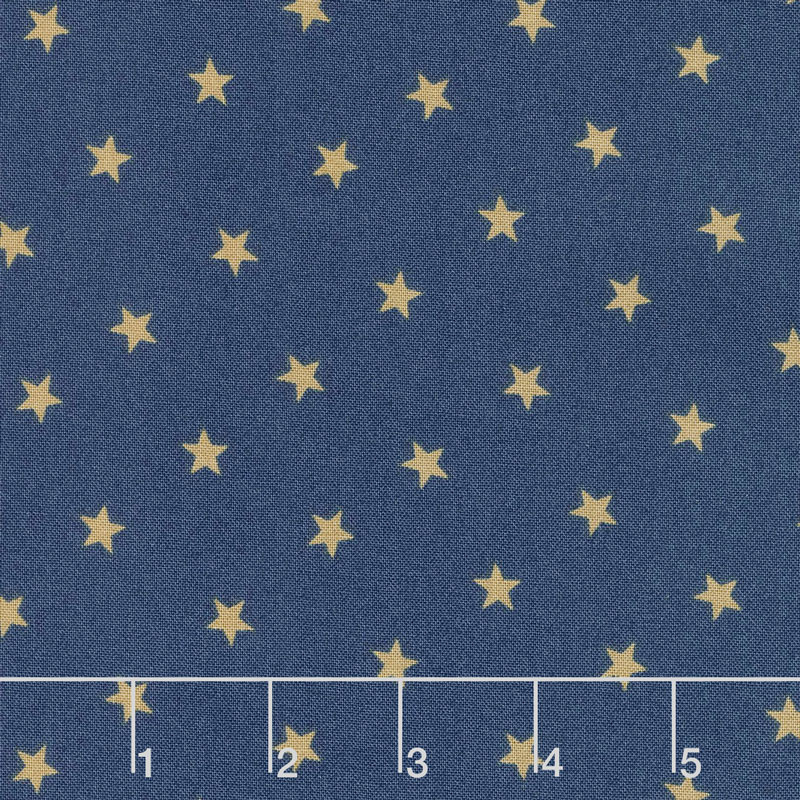 Crystal Lake - Stars Medium Blue Yardage