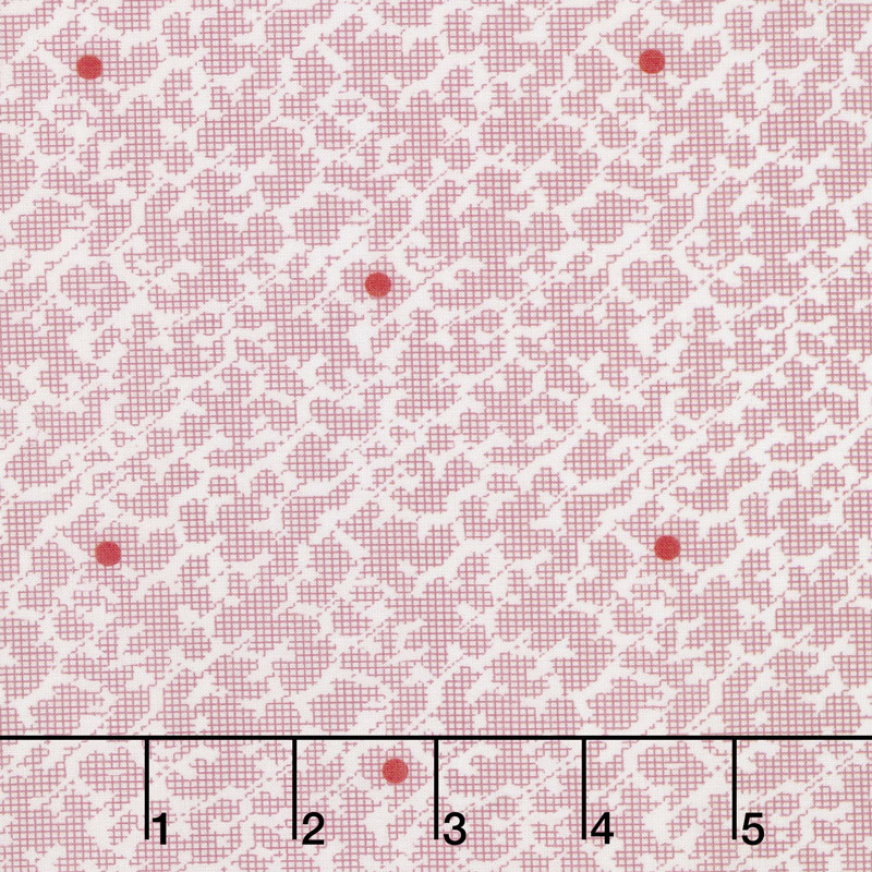 Floral Hues - Scribble Pink Cotton Lawn Yardage