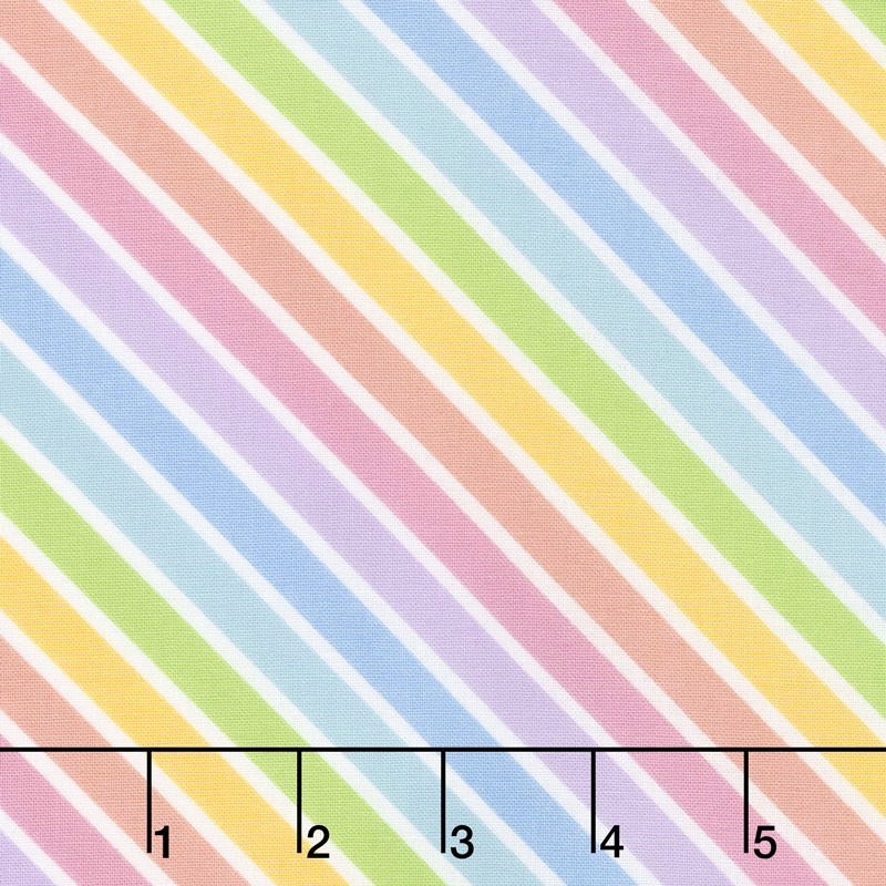Sparkle Magic Shine - Diagonal Stripe Rainbow Yardage