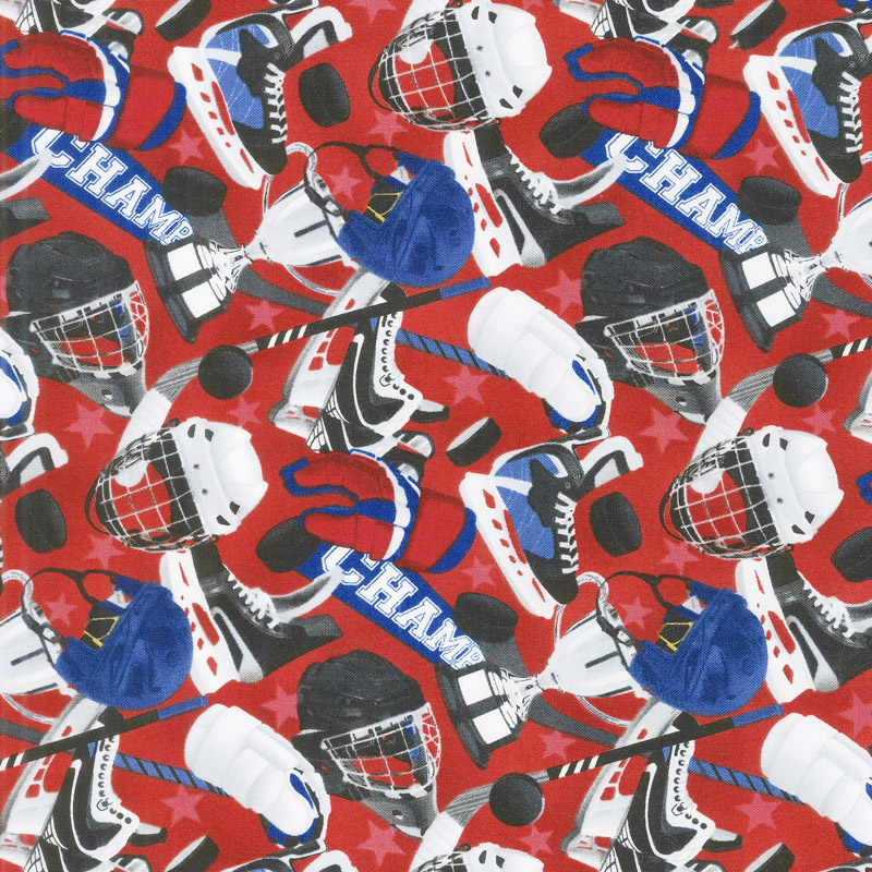 All Star Hockey - Equipment Toss Red Multi Yardage