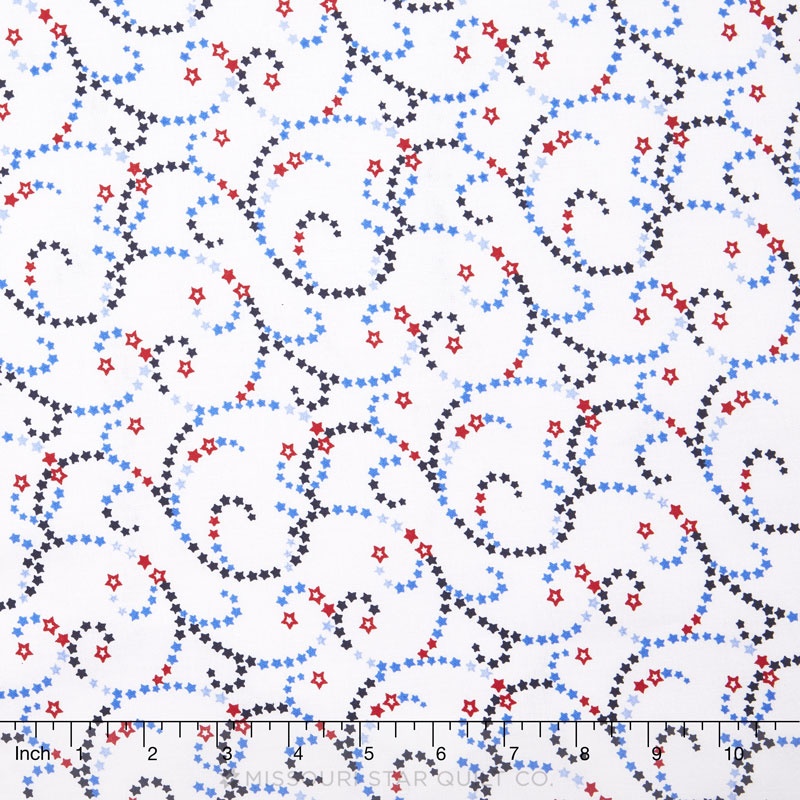 Americana Swirl - Design White/Multi 108