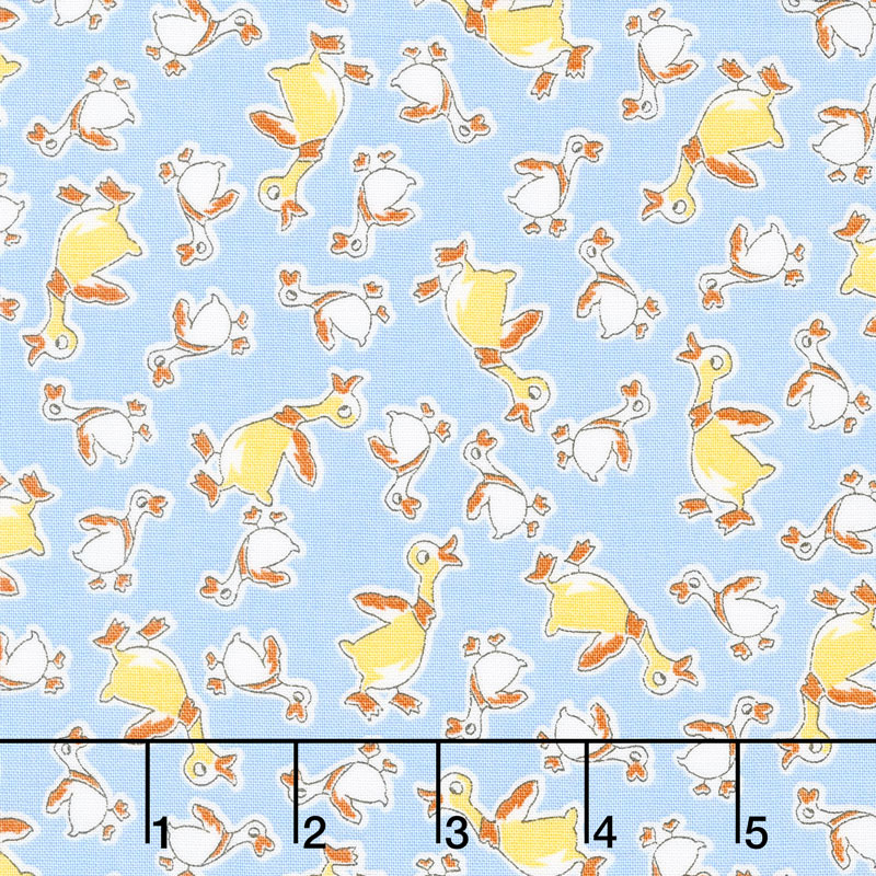 Everything But The Kitchen Sink 2017 - Duck Dance Sky Blue Yardage