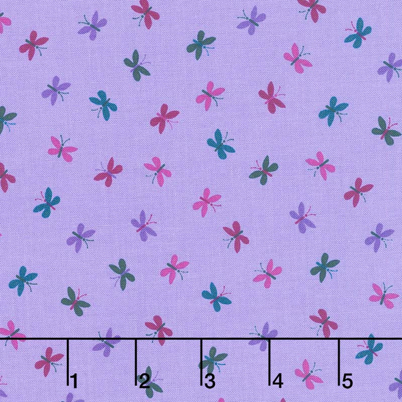 Night Riviera - Butterflies Purple Yardage