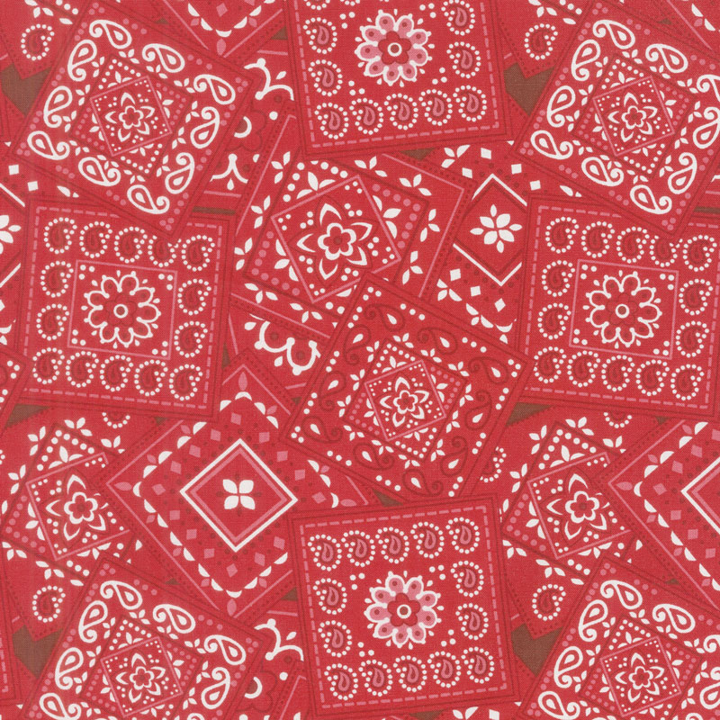 America the Beautiful - Bandana Red Yardage