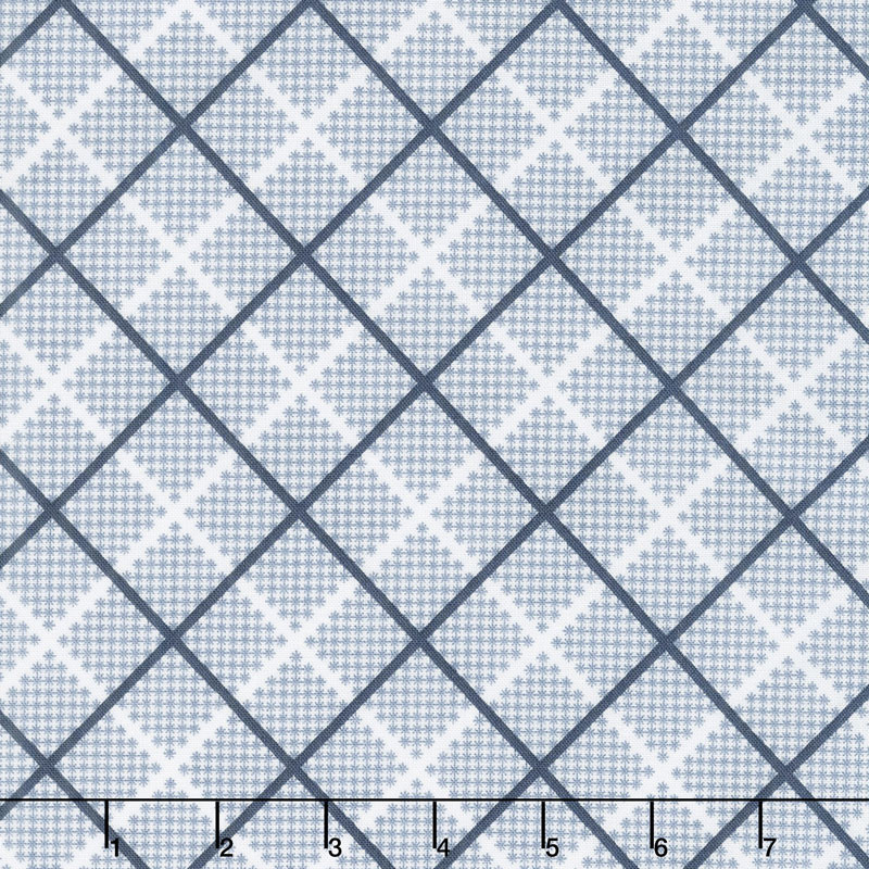 Majestic - Plaid Blue Yardage