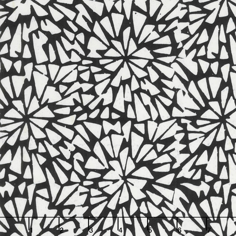 Salt N Pepper Batiks - Mosaic Burst Salt N Pepper Yardage
