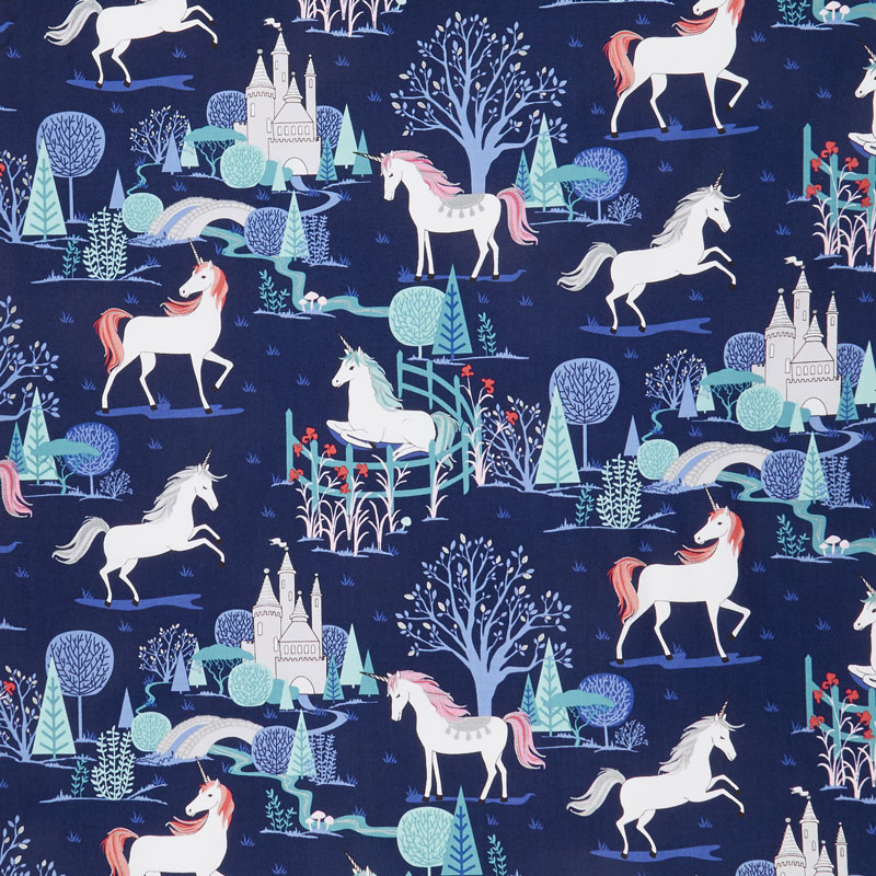 My Unicorn - Main Navy with Sparkle Yardage