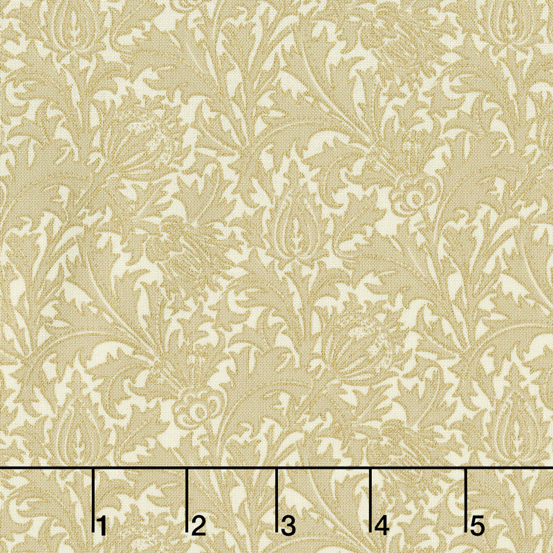 Morris Holiday 1897 - Thistle Linen Metallic Yardage