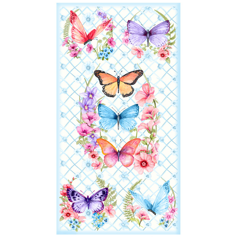 Papillon Parade - Butterfly White Panel
