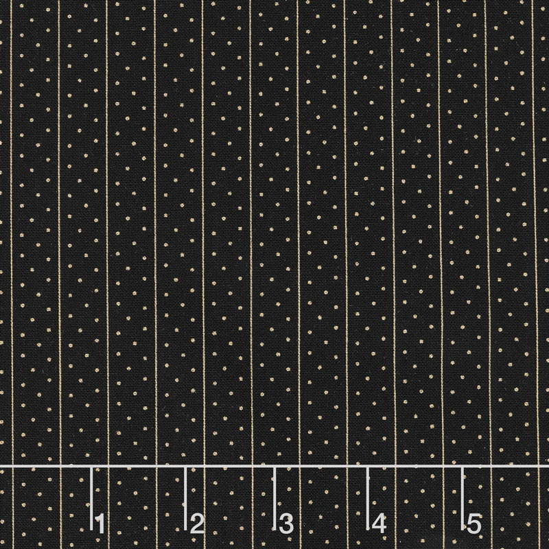 Shelbyville - Meander Dots Black Yardage