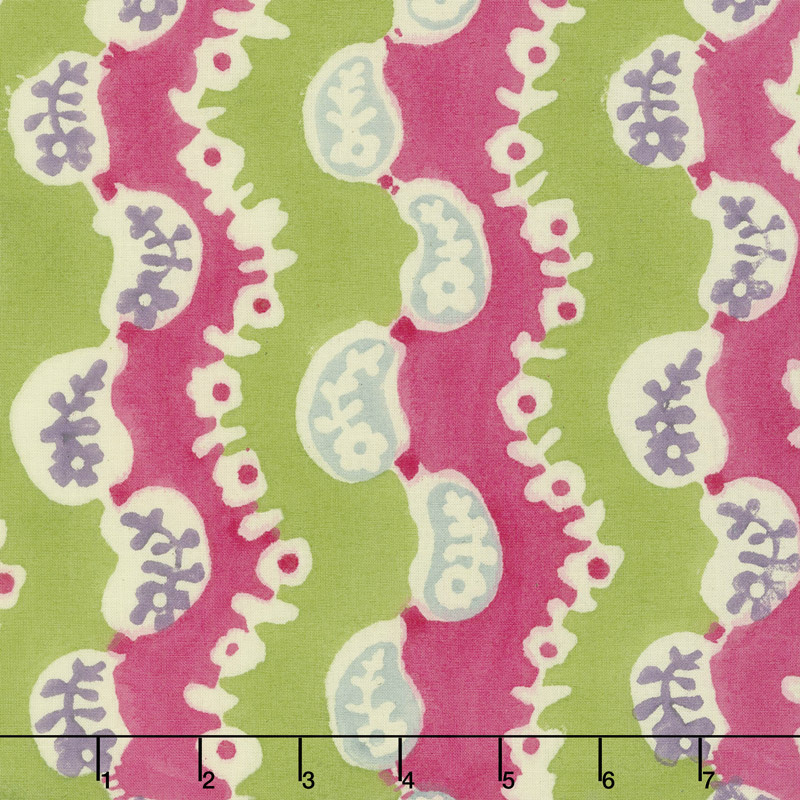 Kaffe Artisan Batik - Alto Artisan Wiggle Lime and Painted Yardage