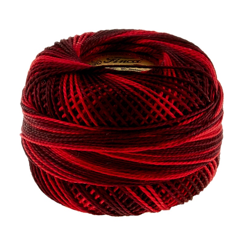 Perle Cotton Thread Size 8 Variegated Red & Black