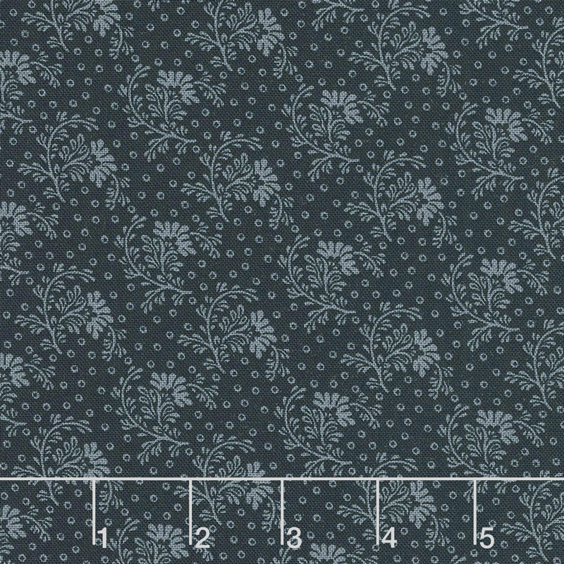 Mrs. Miller's Apprentice - Window Box Flowers Navy Yardage