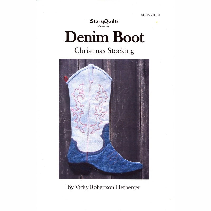 Denim Boot Christmas Stocking Pattern