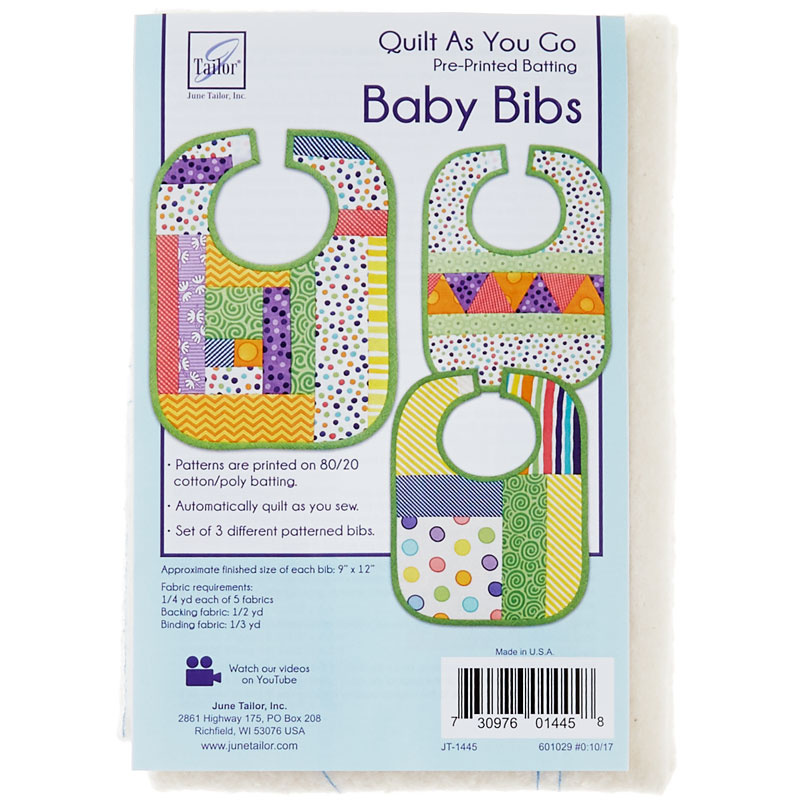 Baby Bibs Quilt As You Go Kit June Tailor June Tailor Company