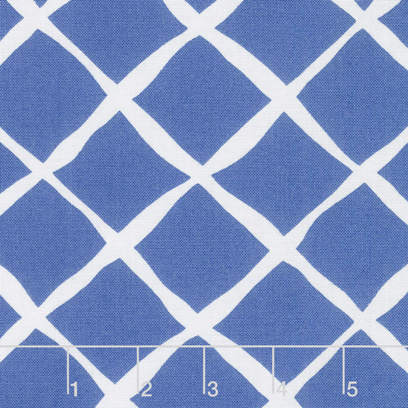 Feed Sacks: Red Rover - Trellis True Blue Yardage