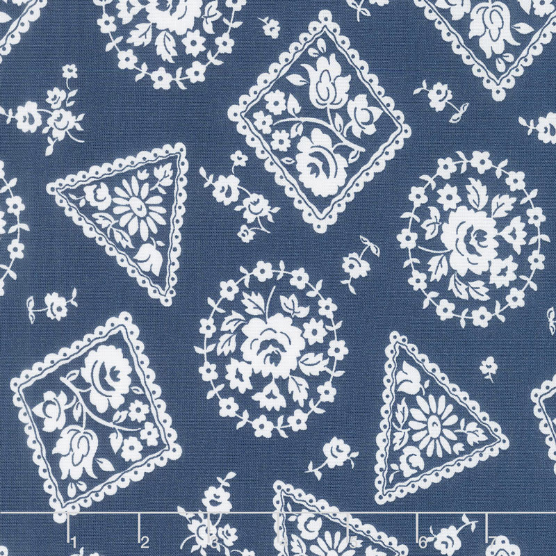 Majestic - Stamp Blue Yardage