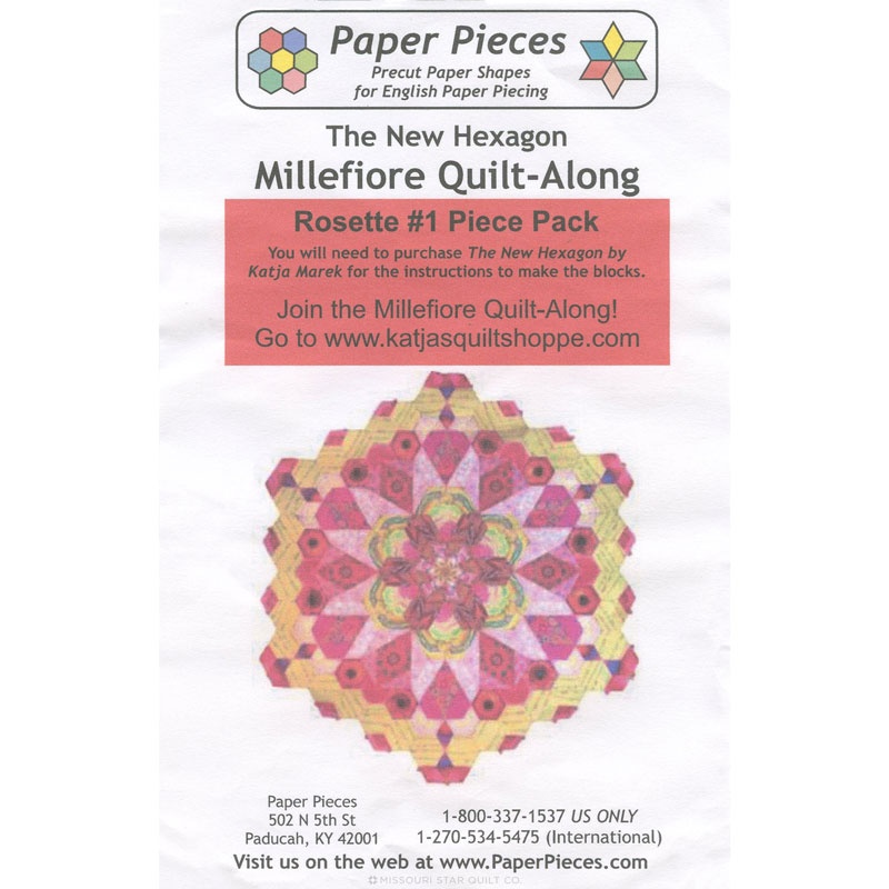 New Hexagon Millefiore Quilt-Along Rosette #1 English Paper Piecing Pack