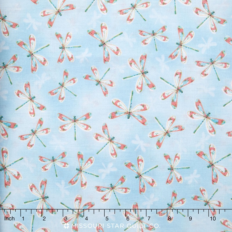 Rainbow Seeds - Dragonflies Allover Blue Yardage