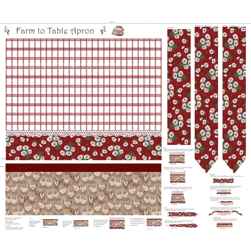 Farm to Table - Apron Red Panel