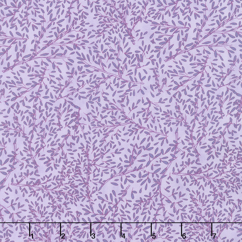 Sweet Pea & Lily - Little Leaf Branches Lavender Yardage