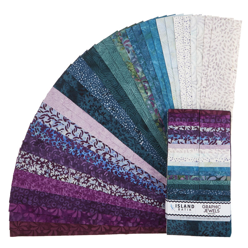 Graphic Jewels Batiks Strips