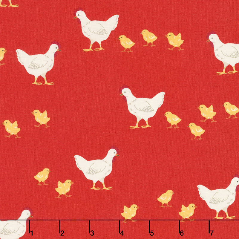 What do the Animals Say? - Chickens Red Yardage