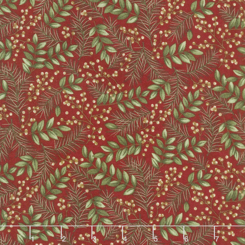 Winter Manor - Winter Greens Cardinal Yardage