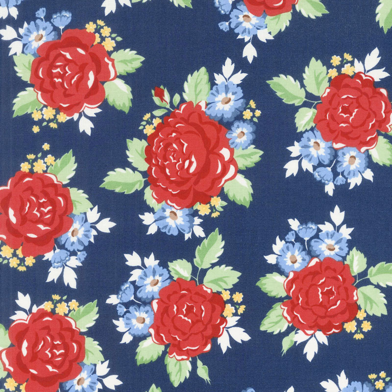 Harry & Alice - Main Navy Yardage