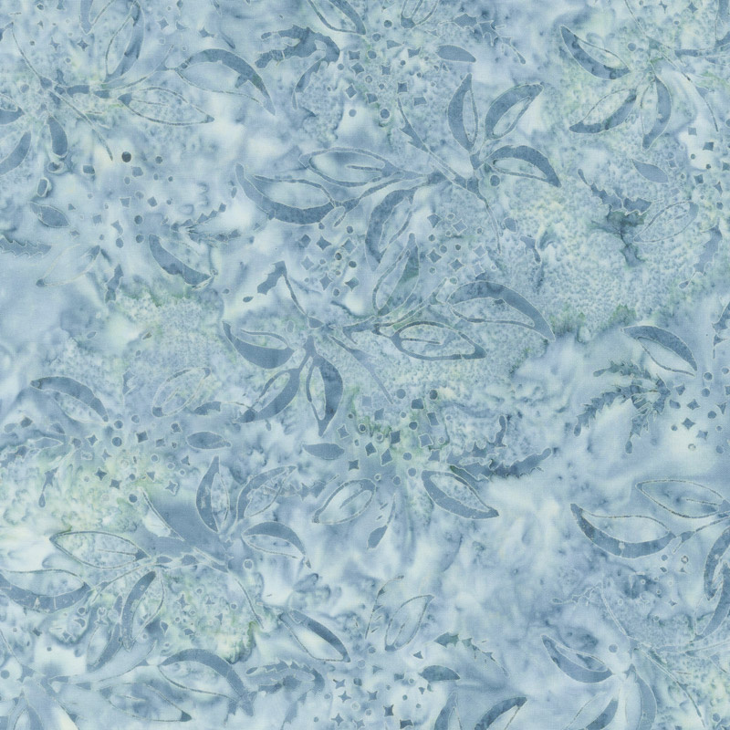 Baker's Dozen Batiks - Lilacs Baby Blue Yardage