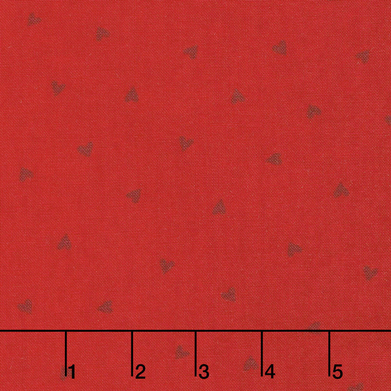Love Grows - Tossed Hearts Romantic Red Yardage