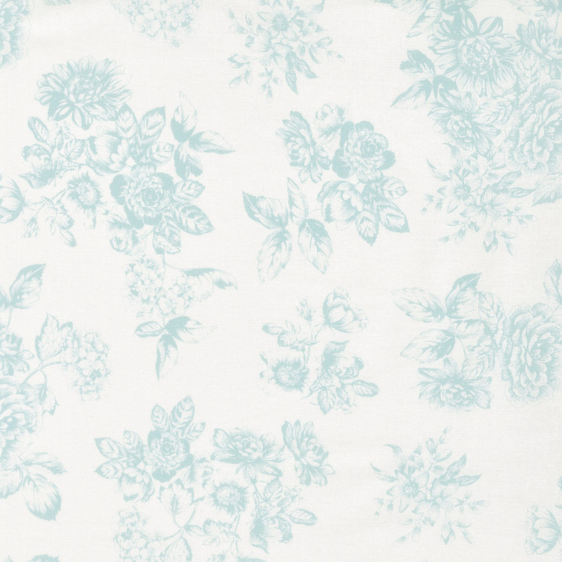 Katie Jane - Toile Teal Yardage