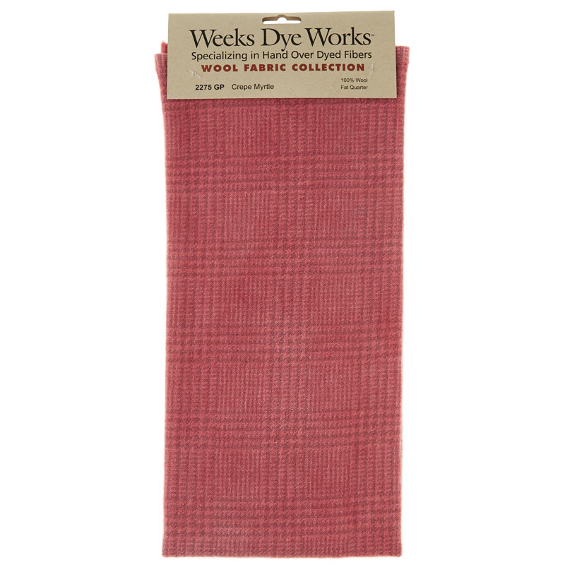 Weeks Dye Works Hand Over Dyed Wool Fat Quarter - Glen Plaid Crepe Myrtle