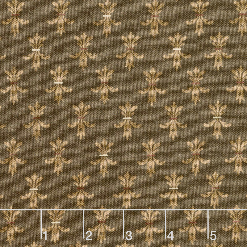 Wit & Wisdom - Fleur De Lis Brown Yardage