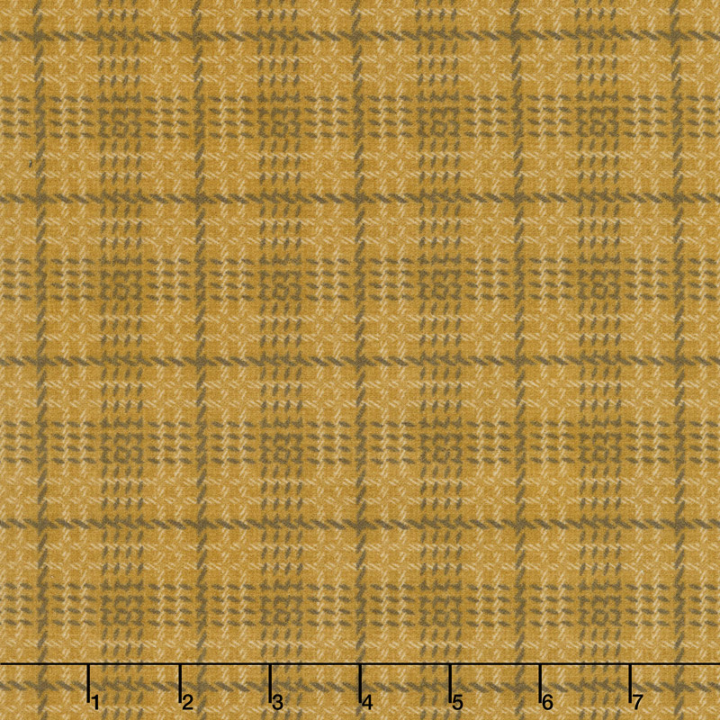 Wool & Needle Flannels VI - Bold Plaid Saffron Yardage