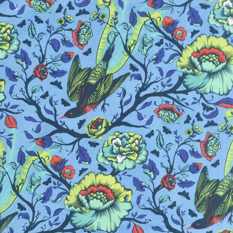 Tula Pink's All Stars - Tail Feathers Lupine Yardage