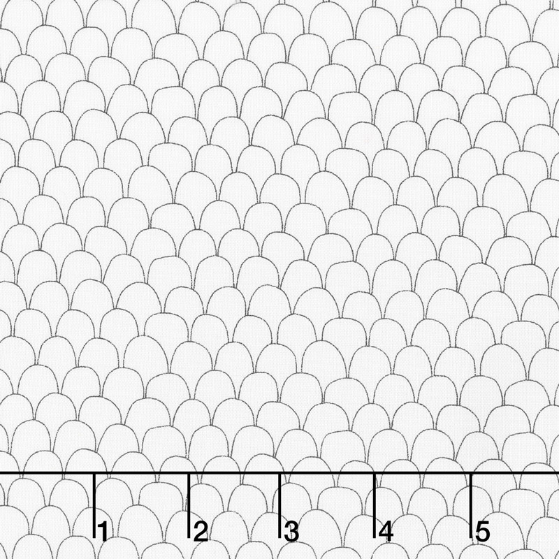 Farm Fresh - Scalloped Feathers Cloud Yardage