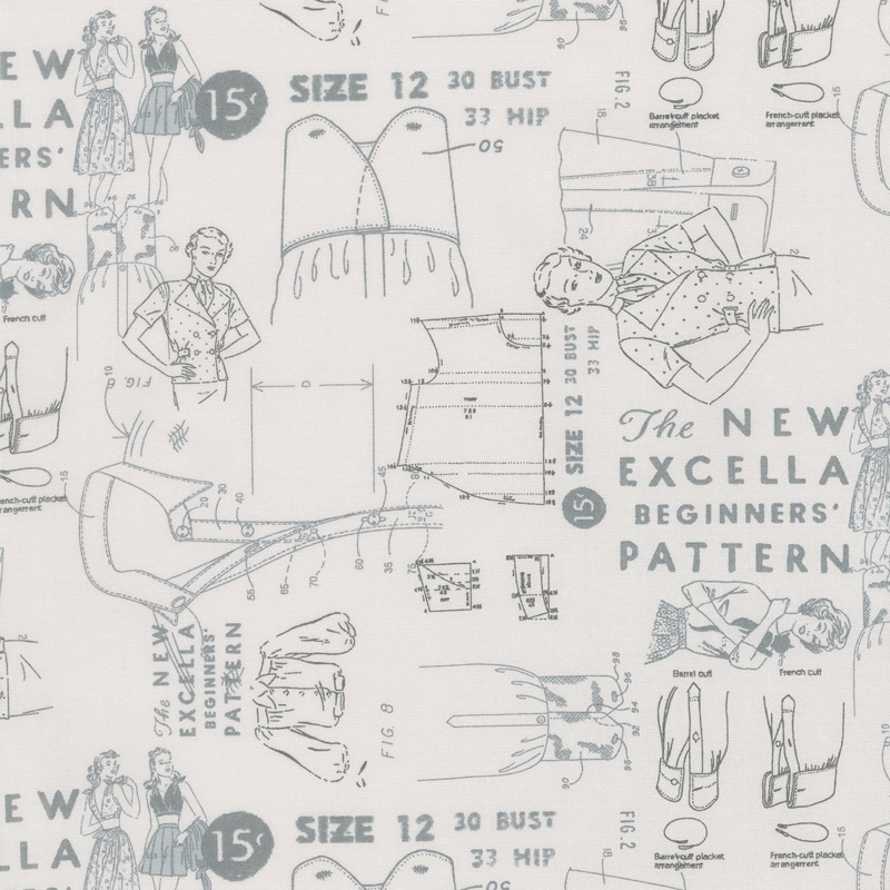 Modern Backgrounds More Paper - Cloth Pattern Fog Yardage