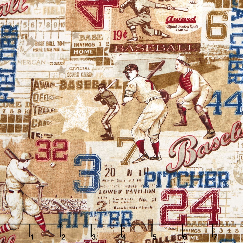 Play Ball - American Pastime Tan Yardage