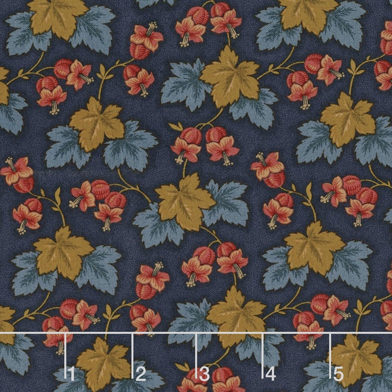 Sycamore - Leaf Cluster Navy Yardage