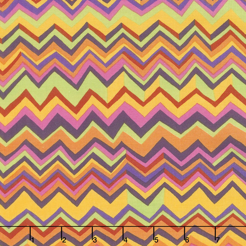 Kaffe Fassett Collective Fall 2018 - Day Zig Zag Gold Yardage