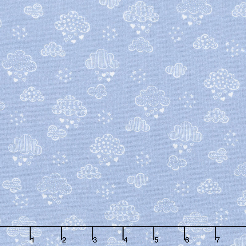Sweet Dreams - Dreamy Clouds Periwinkle Yardage