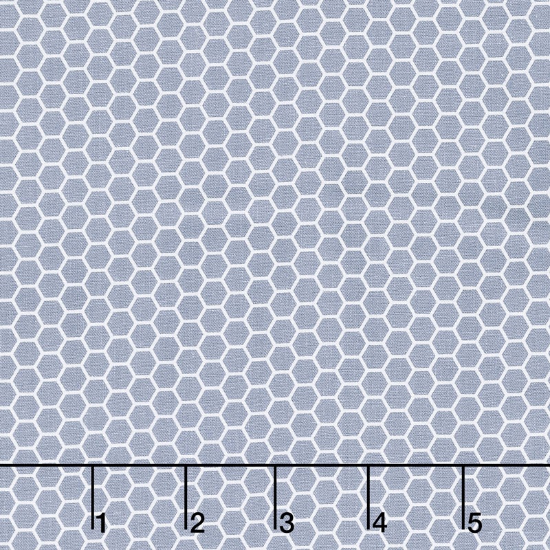 Bumble Bumble - Honeycomb Silhouette Grey Yardage
