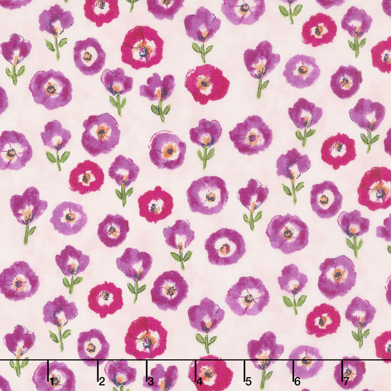 Petal Park - Fresh Cut Floral Sweet Pea Fabric Yardage