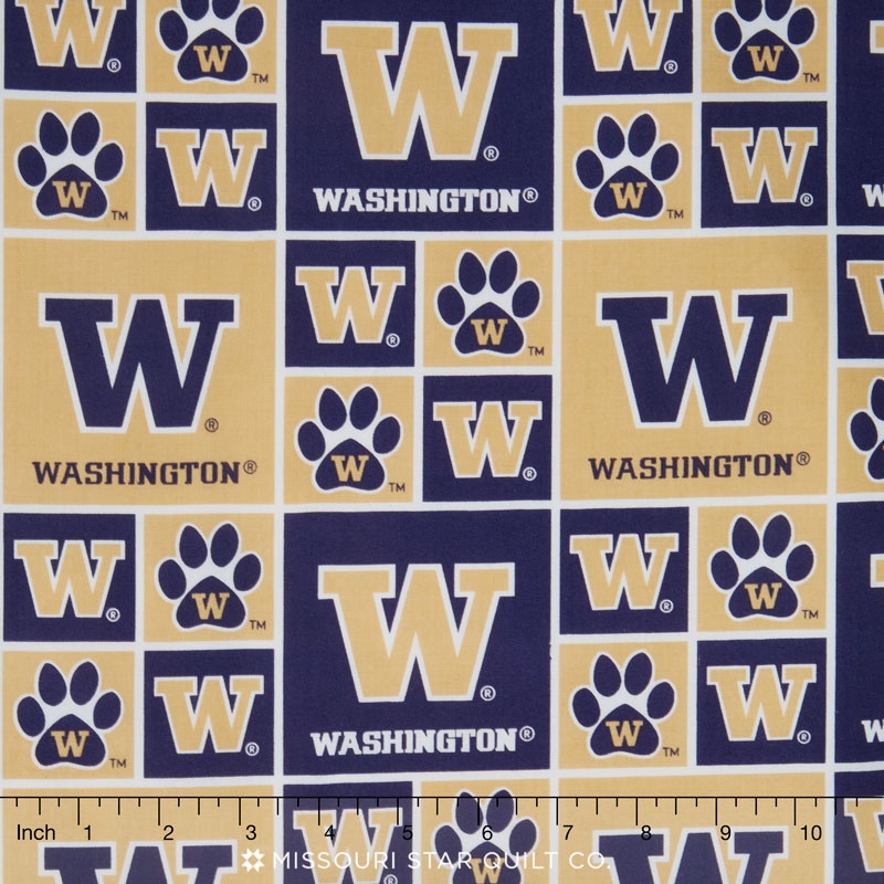 College - University of Washington Allover Yardage